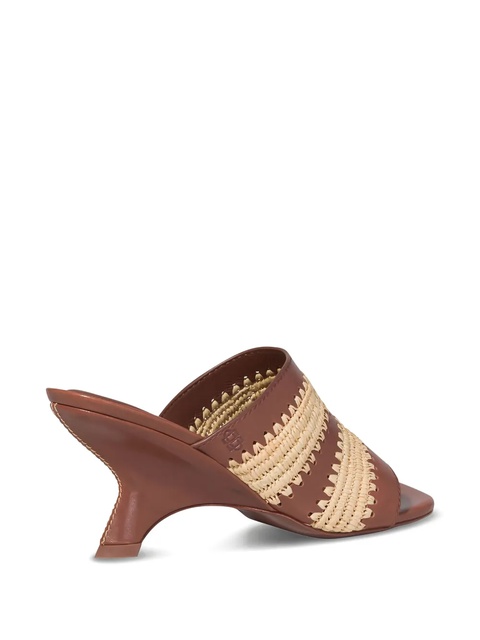 Simkhai 75mm Shadow raffia-detail wedge sandals - Brown - zdjęcie produktu nr 2
