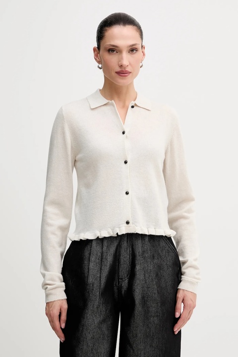 Rotate kardigan wełniany damski kolor szary lekki 1154641472 - zdjęcie produktu nr 1