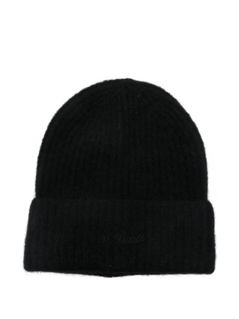 MC2 Saint Barth logo-embroidered beanie - Black - zdjęcie produktu nr 1
