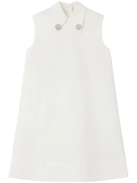 Jil Sander straight-point collar cotton-blend dress - White - zdjęcie produktu nr 1