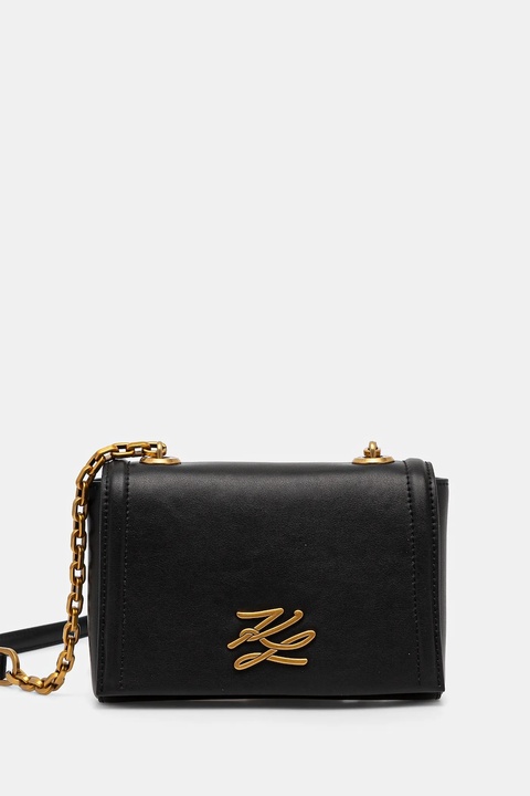 Karl Lagerfeld torebka skórzana kolor czarny A1W30174 - zdjęcie produktu nr 1