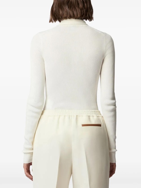 Tod's roll-neck ribbed-knit jumper - White - zdjęcie produktu nr 2