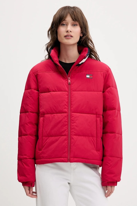 Tommy Jeans kurtka kolor bordowy zimowa DW0DW21621 - zdjęcie produktu nr 1