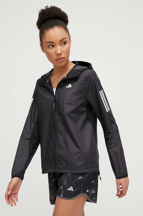 adidas Performance kurtka do biegania Own The Run kolor czarny przejściowa IN1576 - zdjęcie produktu nr 1