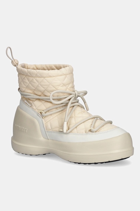 Moon Boot śniegowce MB MEZZALUNA QUILTED MID WP kolor beżowy 80D2500020 L002 - zdjęcie produktu nr 1