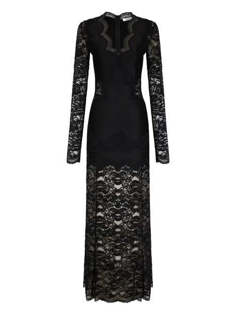 Rabanne long-sleeve lace maxi dress - Black - zdjęcie produktu nr 1