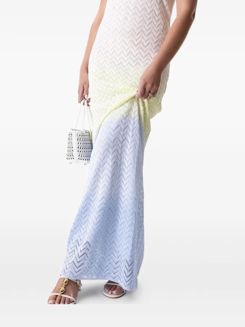 Missoni chevron-knit long dress - Blue - zdjęcie produktu nr 1