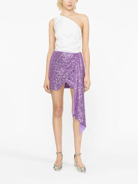 PINKO sequin-embellished miniskirt - Purple - zdjęcie produktu nr 1