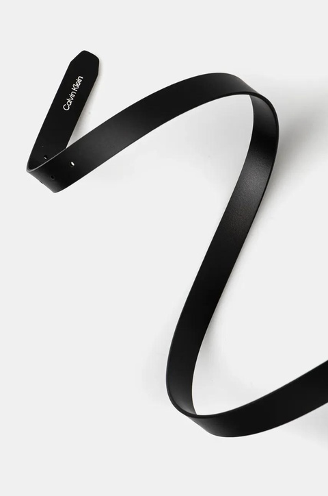 Calvin Klein pasek skórzany damski kolor czarny K60K613234 - zdjęcie produktu nr 2