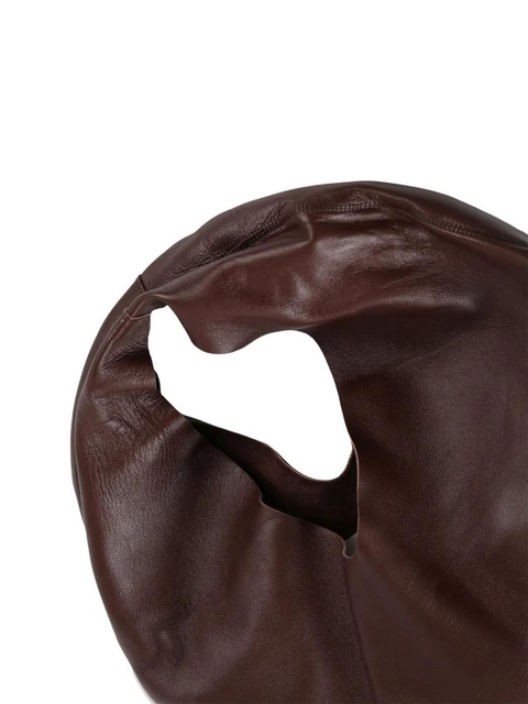 The Row draped leather tote bag - Brown - zdjęcie produktu nr 2