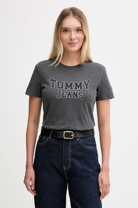 Tommy Jeans t-shirt bawełniany damski kolor czarny DW0DW21966 - zdjęcie produktu nr 1