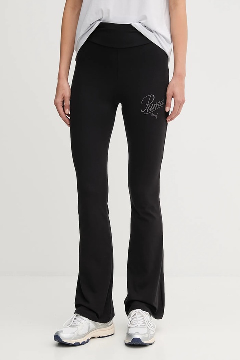 Puma legginsy damskie kolor czarny z aplikacją 688075 - zdjęcie produktu nr 1