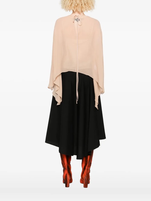 Marni asymmetric-draped blouse - Neutrals - zdjęcie produktu nr 2