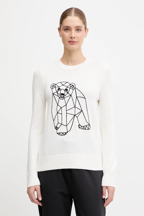 EA7 Emporio Armani sweter damski kolor beżowy AF17574.7W000700 - zdjęcie produktu nr 1