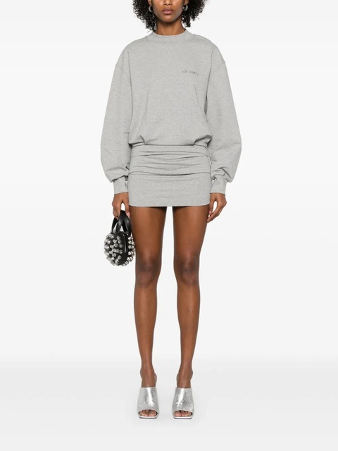 The Attico logo-appliqué mini dress - Grey - zdjęcie produktu nr 1