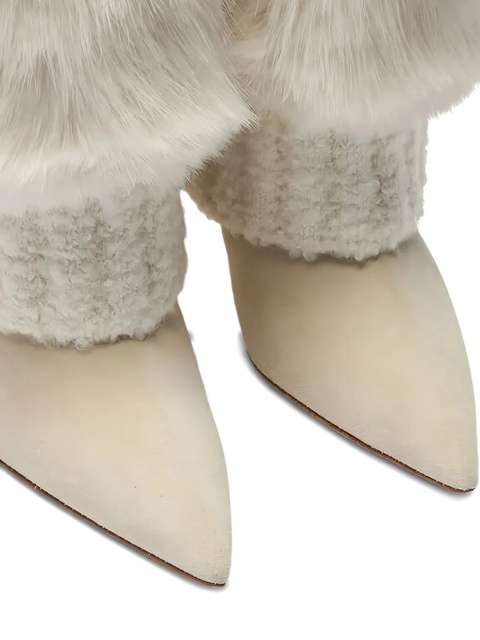Casadei 80mm fur-overlay buttoned boots - Neutrals - zdjęcie produktu nr 2