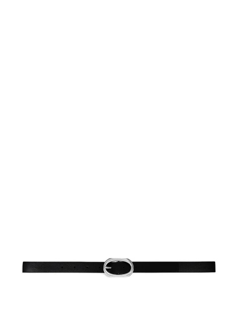 ANINE BING oval-buckle leather belt - Black - zdjęcie produktu nr 1