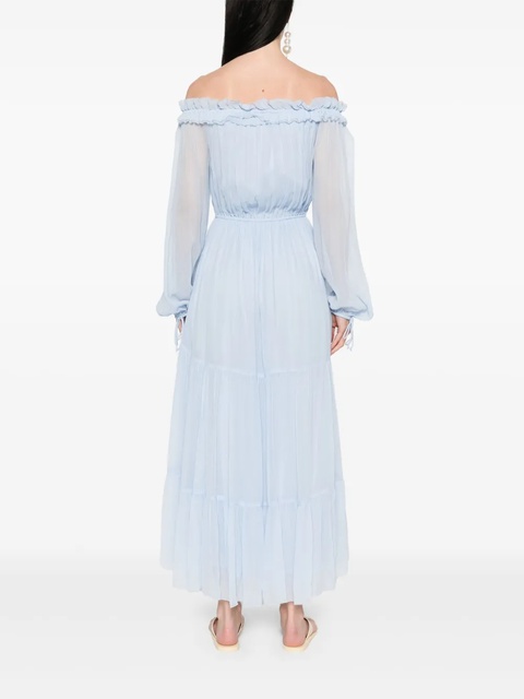 Maje flared midi dress - Blue - zdjęcie produktu nr 2