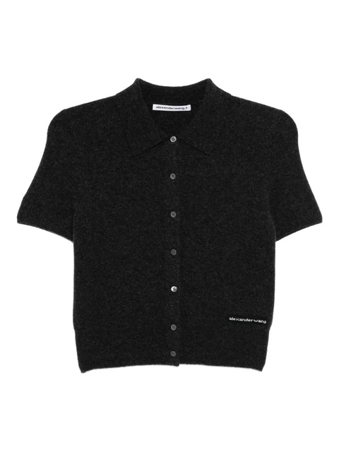 Alexander Wang logo-patched top - Grey - zdjęcie produktu nr 1