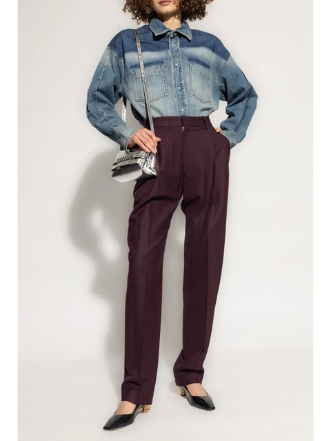Victoria Beckham creased trousers - Red - zdjęcie produktu nr 2