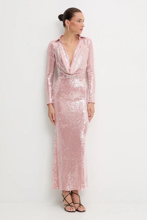 Bardot sukienka kolor różowy maxi rozkloszowana 59613DB2 - zdjęcie produktu nr 2