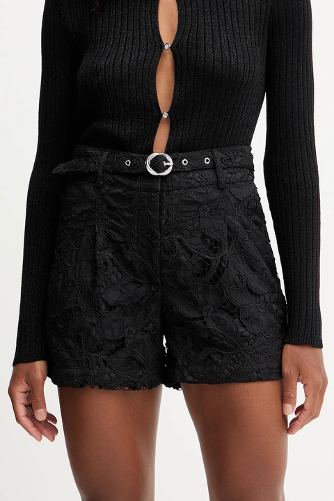 Morgan szorty damskie kolor czarny gładkie high waist SHANTAL - zdjęcie produktu nr 1