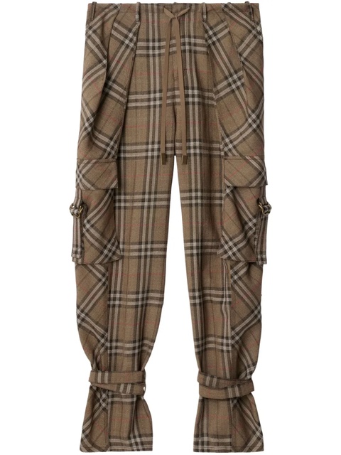 Burberry checked cargo trousers - Brown - zdjęcie produktu nr 1