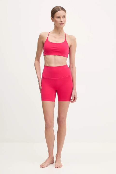 JOYINME szorty do jogi Movement kolor różowy gładkie high waist Szorty.Movement - zdjęcie produktu nr 2