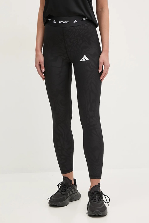 adidas Performance legginsy treningowe Techfit kolor czarny wzorzyste JE3644 - zdjęcie produktu nr 1