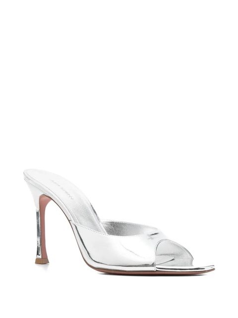 Amina Muaddi 95mm Alexa Slipper mules - Silver - zdjęcie produktu nr 2