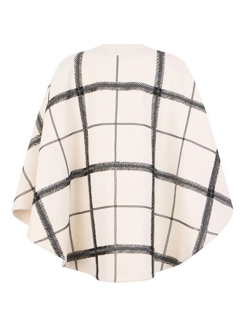 Valentino Garavani check-pattern cape - Neutrals - zdjęcie produktu nr 1