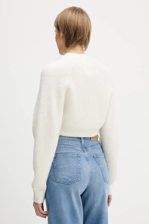 Tommy Jeans sweter z domieszką wełny damski kolor biały DW0DW21677 - zdjęcie produktu nr 1