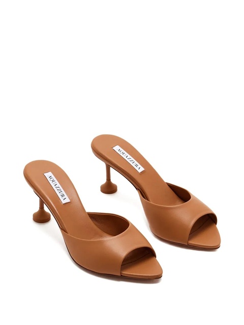 Aquazzura 65mm Bisous pointed-toe stiletto mules - Brown - zdjęcie produktu nr 2