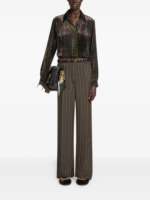 DRIES VAN NOTEN striped trousers - Brown - zdjęcie produktu nr 2