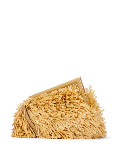 FENDI Fendi First raffia shoulder bag - Neutrals - zdjęcie produktu nr 2