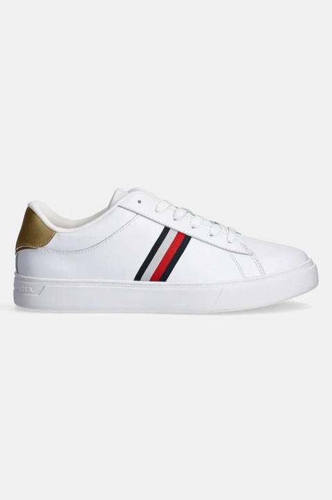 Tommy Hilfiger sneakersy skórzane ESSENTIAL COURT SNEAKER STRPS kolor biały FW0FW08321 - zdjęcie produktu nr 2