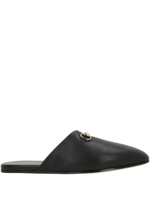 Gucci Horsebit leather flat mules - Black - zdjęcie produktu nr 1