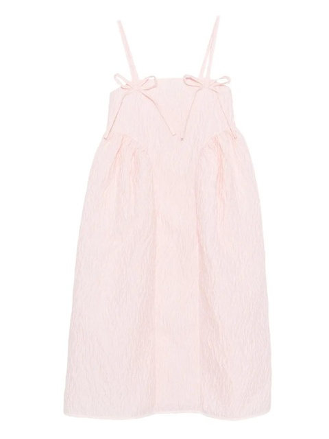 Cecilie Bahnsen Ambra bow-detail midi dress - Pink - zdjęcie produktu nr 1