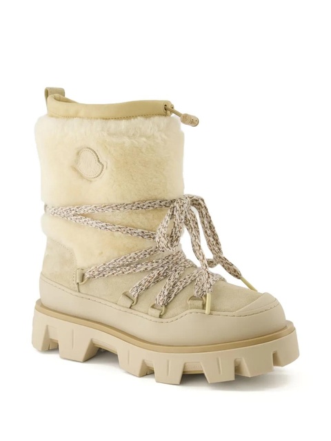 Moncler Peak Après shearling lace-up ankle boots - Neutrals - zdjęcie produktu nr 2