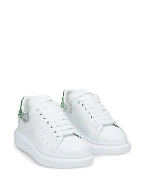 Alexander McQueen Oversized embellished lace-up sneakers - White - zdjęcie produktu nr 2