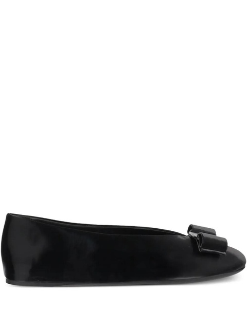 Ferragamo bow-detail ballet flats - Black - zdjęcie produktu nr 1