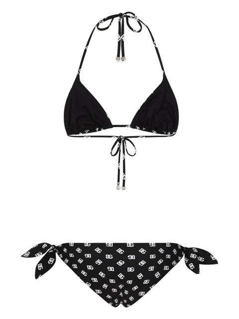 Dolce & Gabbana DG-logo print triangle-cup bikini set - Black - zdjęcie produktu nr 2
