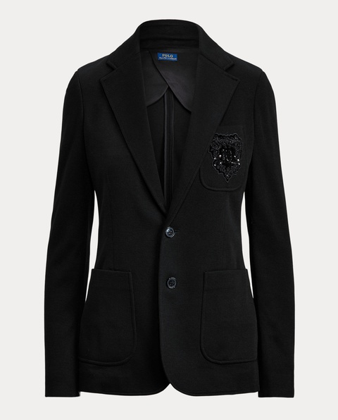 RALPH LAUREN - Czarna marynarka z domieszką wełny Slim Fit - zdjęcie produktu nr 1