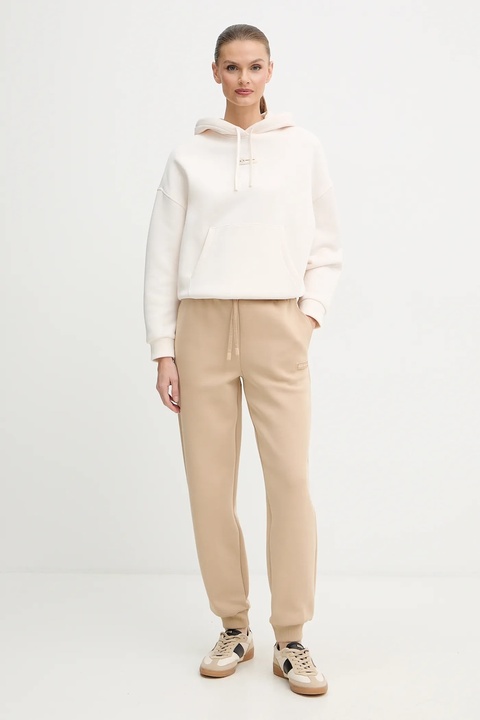 Armani Exchange bluza damska kolor beżowy z kapturem gładka XW000745 AF16134 - zdjęcie produktu nr 2