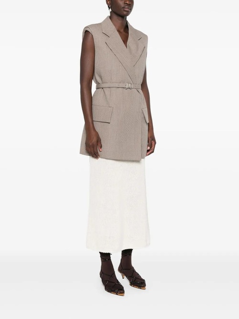 Jil Sander checked vest - Brown - zdjęcie produktu nr 2