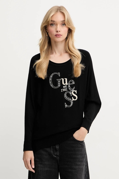 Guess sweter KASSIDY damski kolor czarny lekki W5YR22 Z2NQ2 - zdjęcie produktu nr 1