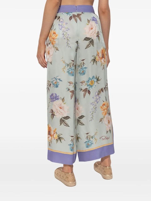 Self-Portrait floral-print trousers - Blue - zdjęcie produktu nr 2