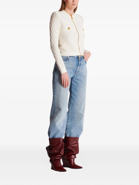 Balmain zip-fastening cardigan - White - zdjęcie produktu nr 2
