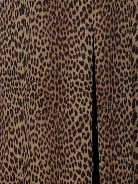 Zadig&Voltaire lace-trimmed leopard-print midi dress - Brown - zdjęcie produktu nr 1