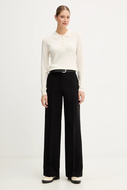 United Colors of Benetton sweter z dodatkiem wełny damski kolor beżowy lekki 102HD301H - zdjęcie produktu nr 2